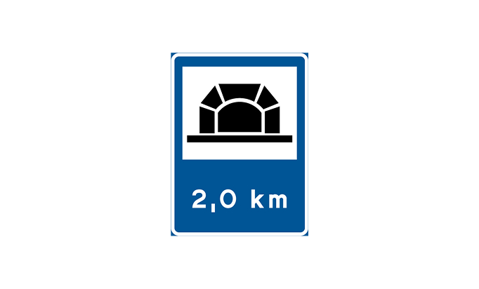 Tunnel vägmärken | anvisningsmärken | e26 | tunnel | öva körkortsteori online | körteori