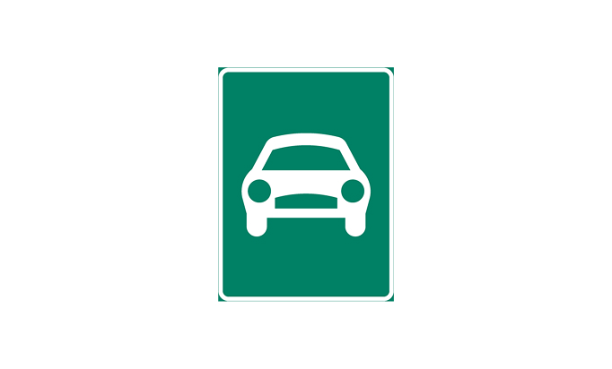 Motortrafikled vägmärken | anvisningsmärken | e3 | motortrafikled | öva körkortsteori online | körteori