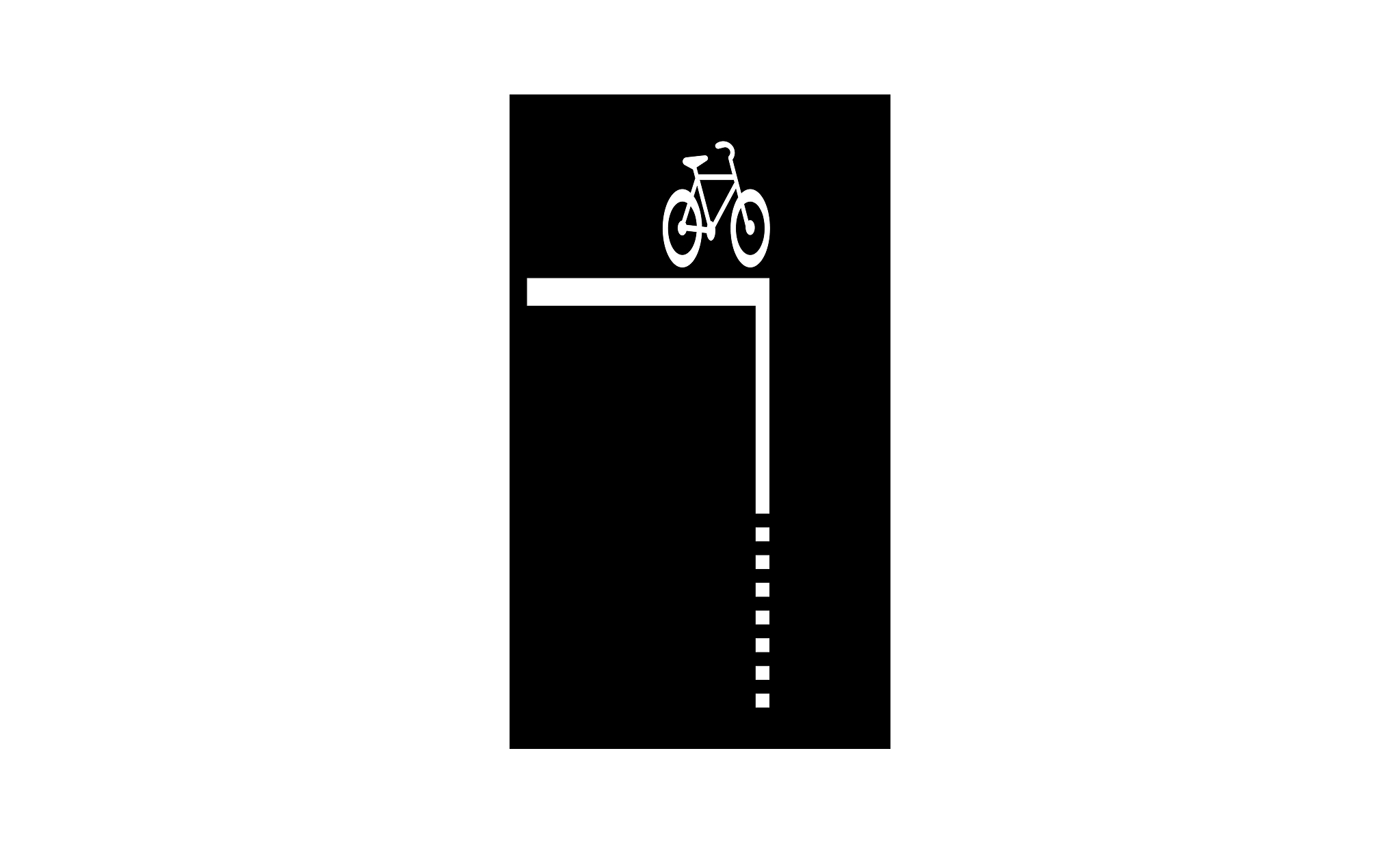 Cykelbox vägmärken | vägmarkeringar | m17a | cykelbox | öva körkortsteori online | körteori